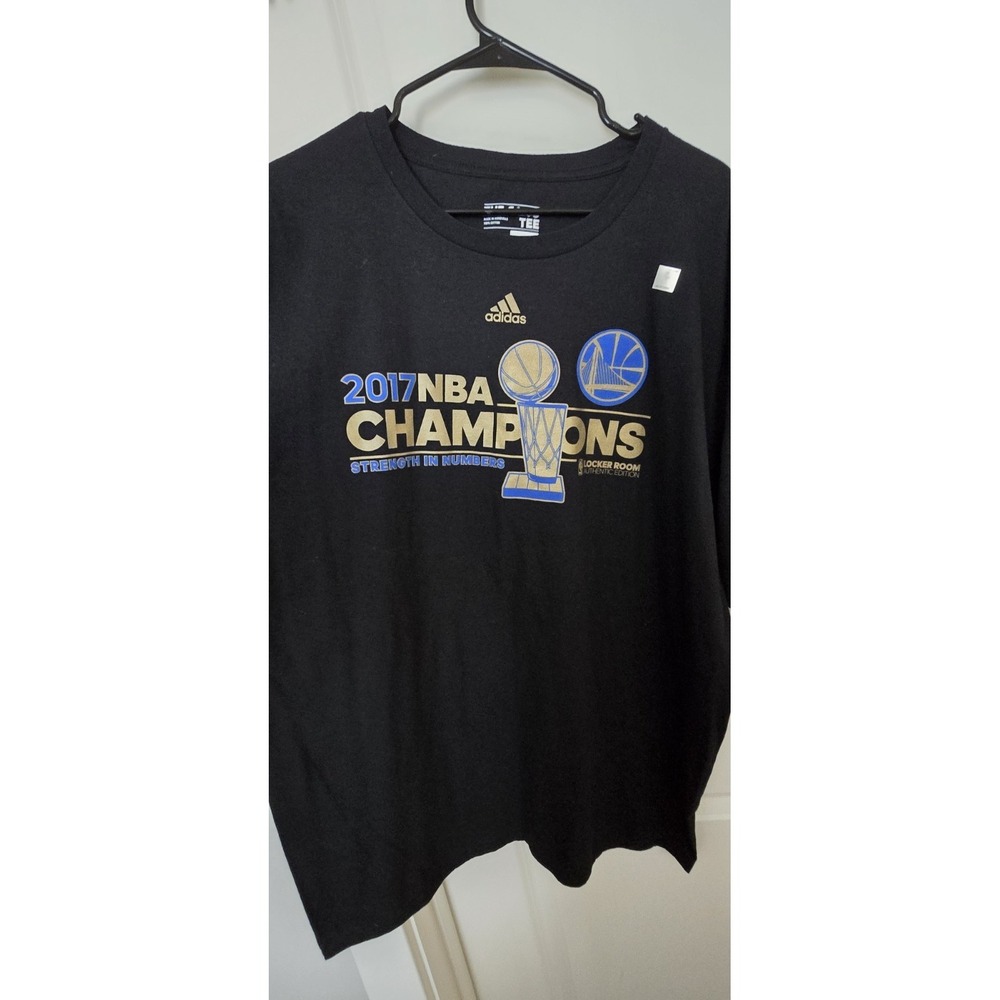 Adidas Golden State Warriors Mens 2017 NBA Finals Champions T-Shirt (2XL) - Picture 2 of 4